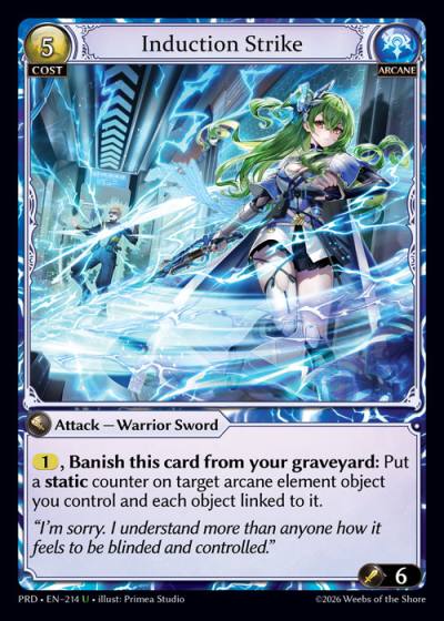 Induction Strike PRD-EN-214-Foil-Uncommon (U) - .asphodel/paradise - Grand Archive Card