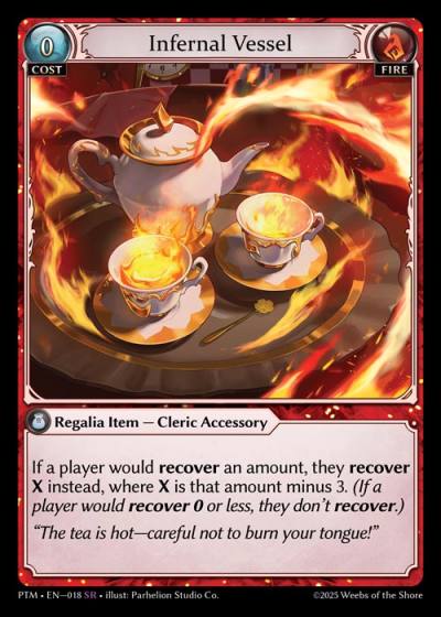 Infernal Vessel PTM-EN-018-Foil-Super Rare (SR) - Phantom Monarchs - Grand Archive Card