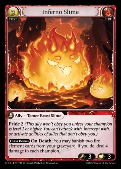 Inferno Slime RDO-EN-192-Foil-Uncommon (U) - Radiant Origins - Grand Archive Card