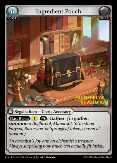 Ingredient Pouch P24-EN-007-Normal-Promotional Rare (PR) - Promotional 2024 - Grand Archive Card