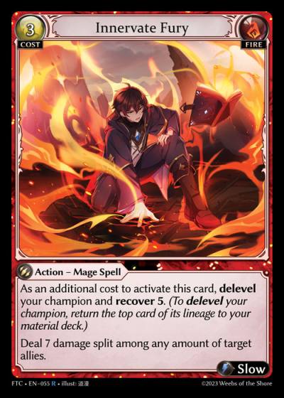 Innervate Fury FTC-EN-055-Foil-Rare (R) - Fractured Crown - Grand Archive Card