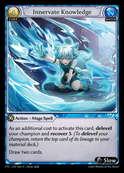 Innervate Knowledge FTC-EN-065-Normal-Rare (R) - Fractured Crown - Grand Archive Card