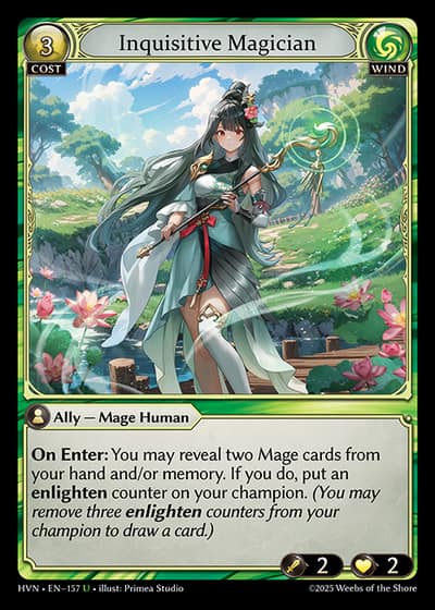 Inquisitive Magician HVN-EN-157-Foil-Uncommon (U) - Abyssal Heaven - Grand Archive Card
