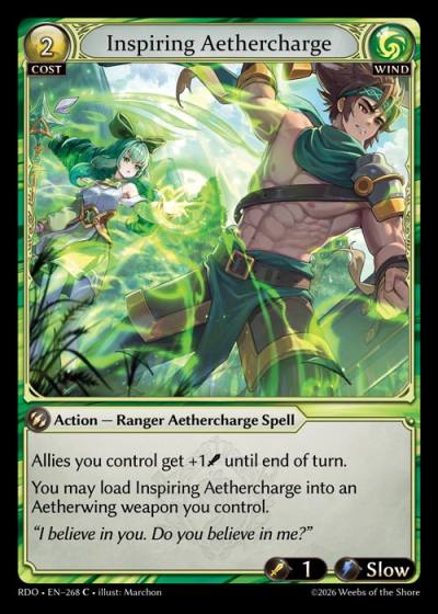 Inspiring Aethercharge RDO-EN-268-Foil-Common (C) - Radiant Origins - Grand Archive Card