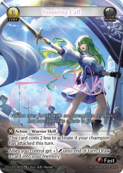 Inspiring Call P23-EN-006-Normal-Collector Promo Rare (CPR) - Promotional 2023 - Grand Archive Card