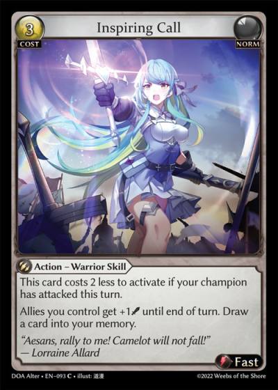Inspiring Call DOA Alter-EN-093-Normal-Common (C) - Dawn of Ashes Alter Edition - Grand Archive Card