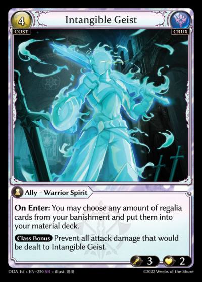 Intangible Geist DOA 1st-EN-250-Normal-Super Rare (SR) - Dawn of Ashes First Edition - Grand Archive Card