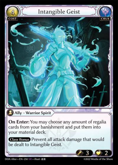 Intangible Geist DOA Alter-EN-250-Normal-Super Rare (SR) - Dawn of Ashes Alter Edition - Grand Archive Card