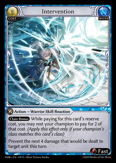 Intervention AMB-EN-139-Normal-Rare (R) - Mortal Ambition - Grand Archive Card