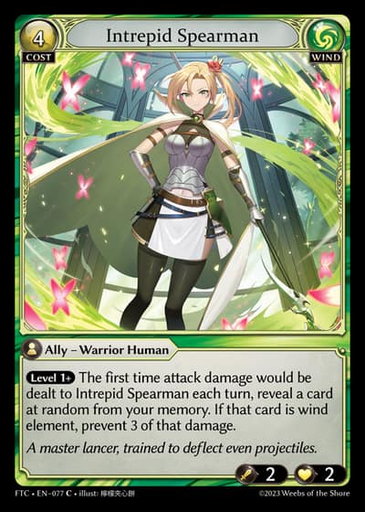 Intrepid Spearman FTC-EN-077-Foil-Common (C) - Fractured Crown - Grand Archive Card