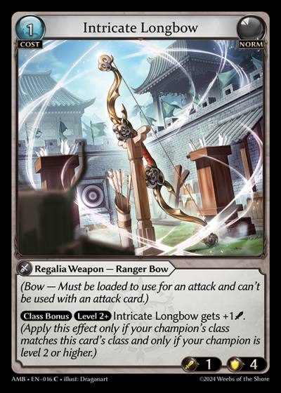 Intricate Longbow AMB-EN-016-Normal-Common (C) - Mortal Ambition - Grand Archive Card