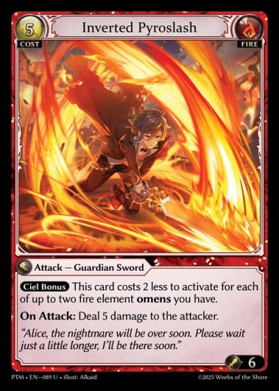 Inverted Pyroslash PTM-EN-089-Foil-Uncommon (U) - Phantom Monarchs - Grand Archive Card