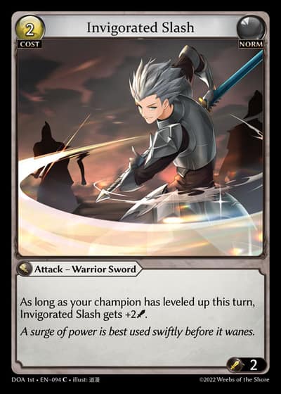 Invigorated Slash DOA 1st-EN-094-Foil-Common (C) - Dawn of Ashes First Edition - Grand Archive Card