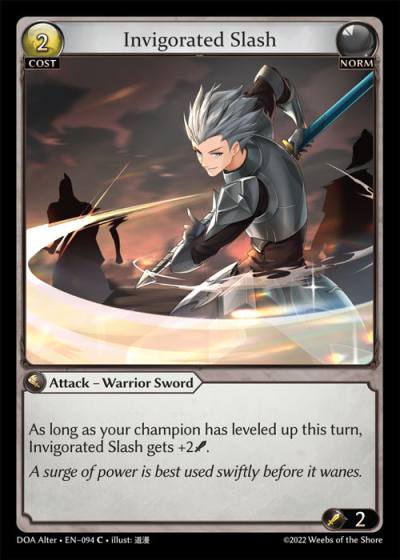 Invigorated Slash DOA Alter-EN-094-Normal-Common (C) - Dawn of Ashes Alter Edition - Grand Archive Card