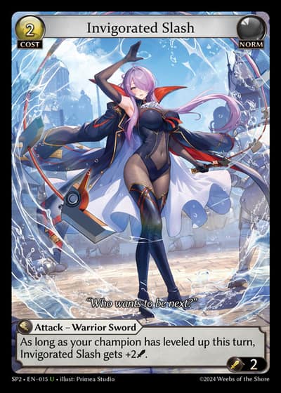 Invigorated Slash SP2-EN-015-Foil-Uncommon (U) - Supporter Pack 2 - Grand Archive Card