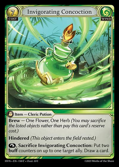 Invigorating Concoction HVN-EN-158-Foil-Common (C) - Abyssal Heaven - Grand Archive Card