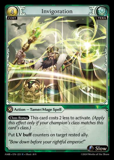 Invigoration AMB-EN-221-Normal-Rare (R) - Mortal Ambition - Grand Archive Card