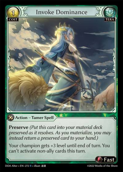 Invoke Dominance DOA Alter-EN-272-Normal-Rare (R) - Dawn of Ashes Alter Edition - Grand Archive Card