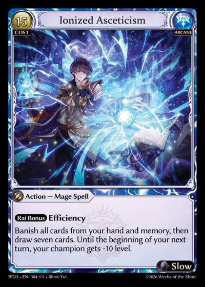 Ionized Asceticism RDO-EN-304-Foil-Super Rare (SR) - Radiant Origins - Grand Archive Card