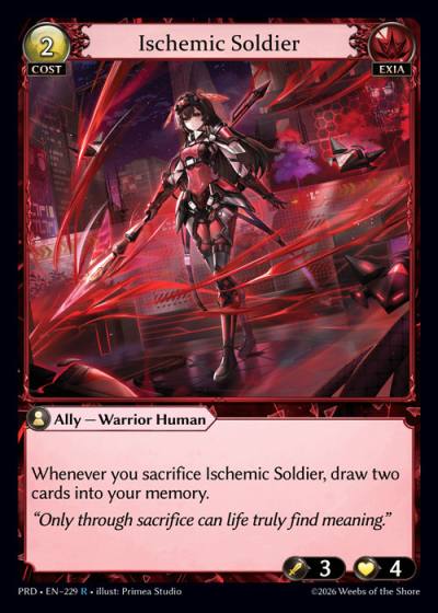 Ischemic Soldier PRD-EN-229-Foil-Rare (R) - .asphodel/paradise - Grand Archive Card