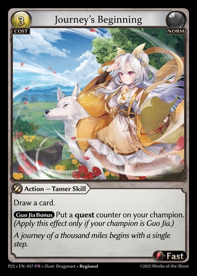 Journey's Beginning P25-EN-057-Foil-Promotional Rare (PR) - Promotional 2025 - Grand Archive Card