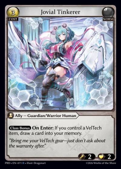 Jovial Tinkerer PRD-EN-071-Foil-Rare (R) - .asphodel/paradise - Grand Archive Card