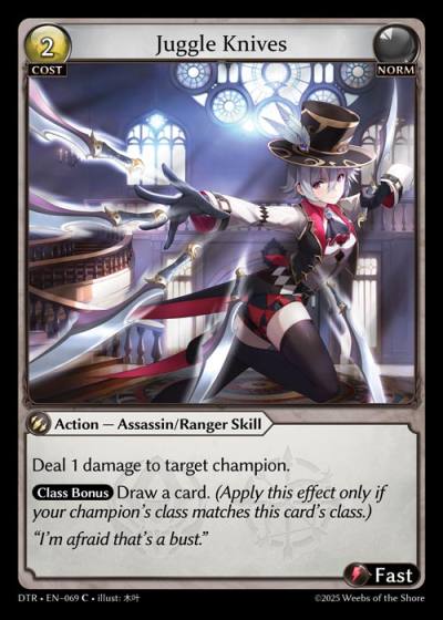 Juggle Knives DTR-EN-069-Foil-Common (C) - Distorted Reflections - Grand Archive Card