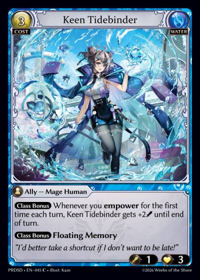 Keen Tidebinder PRDSD-EN-045-Normal-Common (C) - .asphodel/paradise Starter Decks - Grand Archive Card