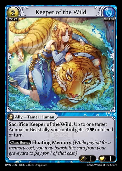 Keeper of the Wild HVN-EN-128-Foil-Common (C) - Abyssal Heaven - Grand Archive Card