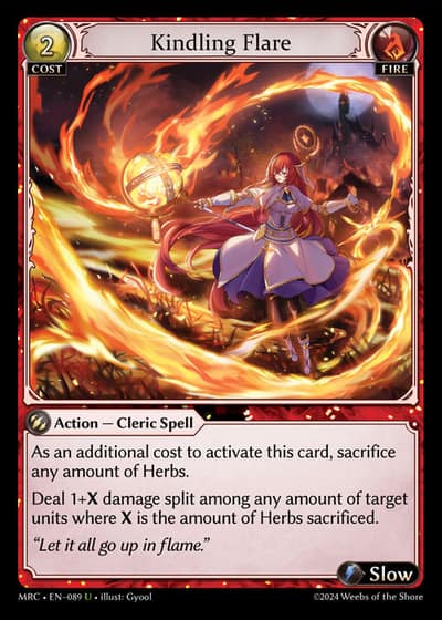 Kindling Flare MRC-EN-089-Foil-Uncommon (U) - Mercurial Heart - Grand Archive Card