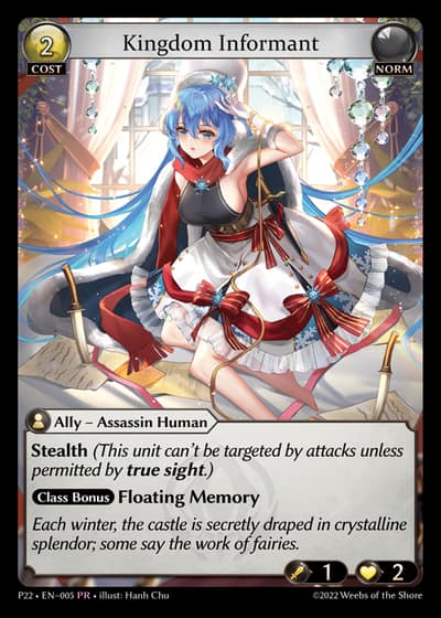 Kingdom Informant P22-EN-005-Foil-Promotional Rare (PR) - Promotional 2022 - Grand Archive Card