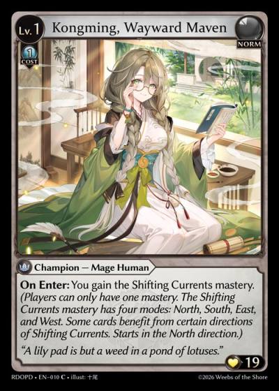 Kongming, Wayward Maven RDOPD-EN-010-Normal-Common (C) - Radiant Origins Pantheon Decks - Grand Archive Card