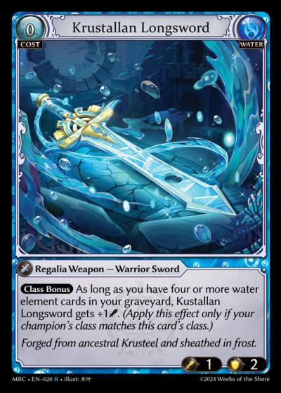 Krustallan Longsword MRC-EN-020-Foil-Rare (R) - Mercurial Heart - Grand Archive Card