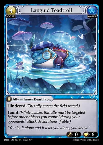 Languid Toadtroll DTR-EN-153-Foil-Uncommon (U) - Distorted Reflections - Grand Archive Card
