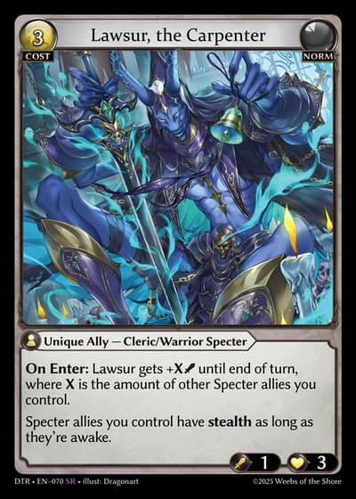 Lawsur, the Carpenter DTR-EN-070-Foil-Super Rare (SR) - Distorted Reflections - Grand Archive Card
