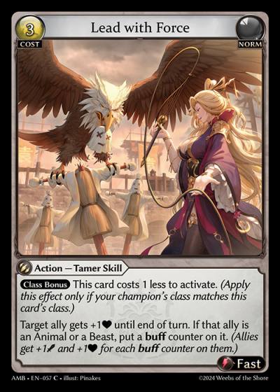 Lead with Force AMB-EN-057-Normal-Common (C) - Mortal Ambition - Grand Archive Card
