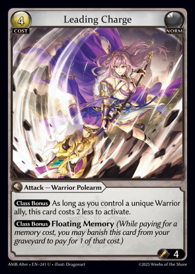 Leading Charge AMB Alter-EN-241-Foil-Uncommon (U) - Mortal Ambition Alter Edition - Grand Archive Card