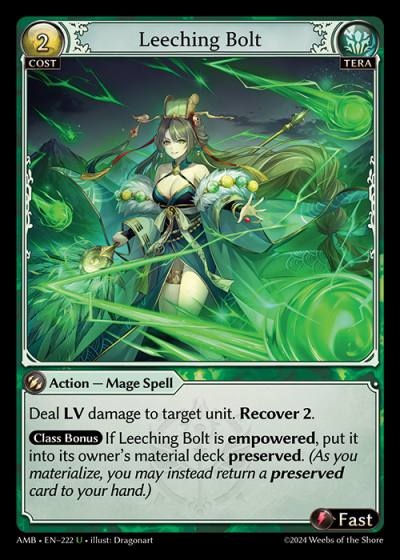 Leeching Bolt AMB-EN-222-Foil-Uncommon (U) - Mortal Ambition - Grand Archive Card