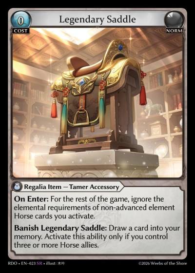 Legendary Saddle RDO-EN-023-Foil-Super Rare (SR) - Radiant Origins - Grand Archive Card