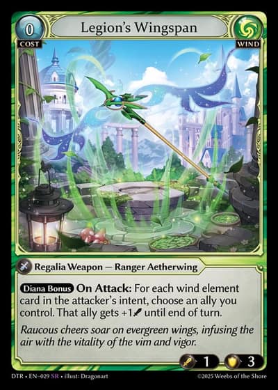 Legion's Wingspan DTR-EN-029-Foil-Super Rare (SR) - Distorted Reflections - Grand Archive Card