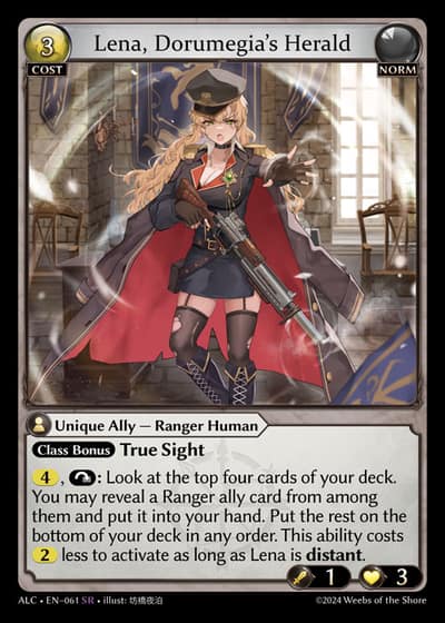 Lena, Dorumegia's Herald ALC-EN-061-Foil-Super Rare (SR) - Alchemical Revolution - Grand Archive Card