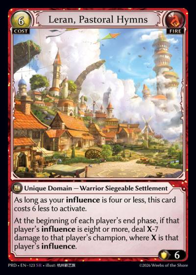Leran, Pastoral Hymns PRD-EN-123-Foil-Super Rare (SR) - .asphodel/paradise - Grand Archive Card