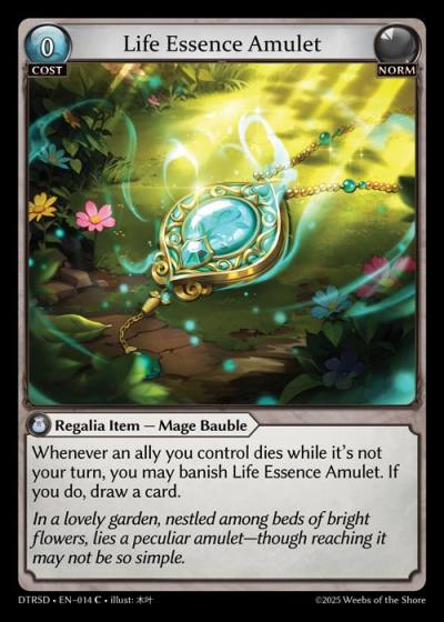Life Essence Amulet DTRSD-EN-014-Normal-Common (C) - Distorted Reflections Starter Decks - Grand Archive Card