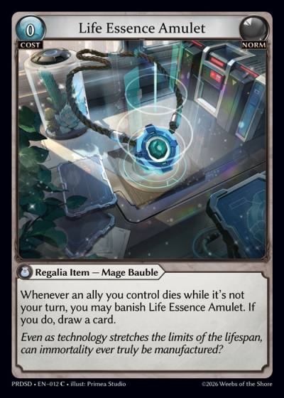 Life Essence Amulet PRDSD-EN-012-Normal-Common (C) - .asphodel/paradise Starter Decks - Grand Archive Card