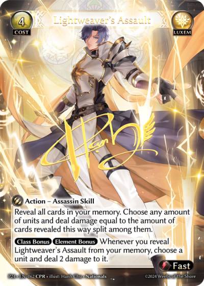 Lightweaver's Assault P24-EN-062-Normal-Collector Promo Rare (CPR) - Promotional 2024 - Grand Archive Card