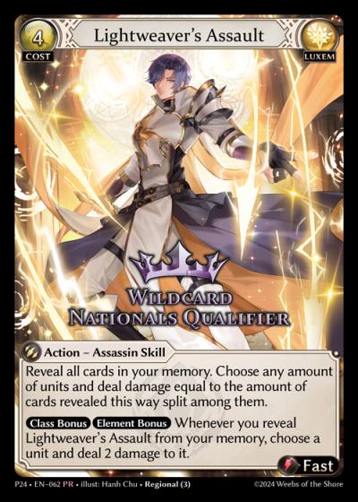 Lightweaver's Assault P24-EN-062-Normal-Promotional Rare (PR) - Promotional 2024 - Grand Archive Card