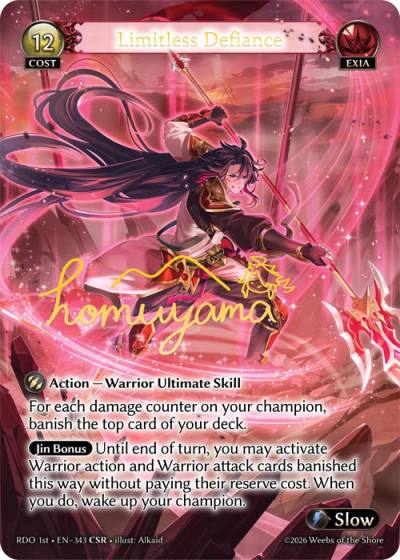 Limitless Defiance RDO 1st-EN-343-Foil-Common (C) - Radiant Origins First Edition - Grand Archive Card