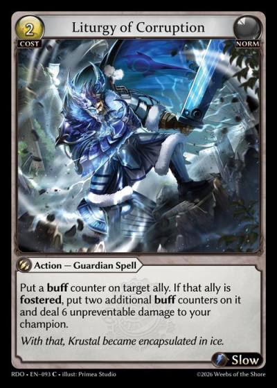Liturgy of Corruption RDO-EN-093-Foil-Common (C) - Radiant Origins - Grand Archive Card