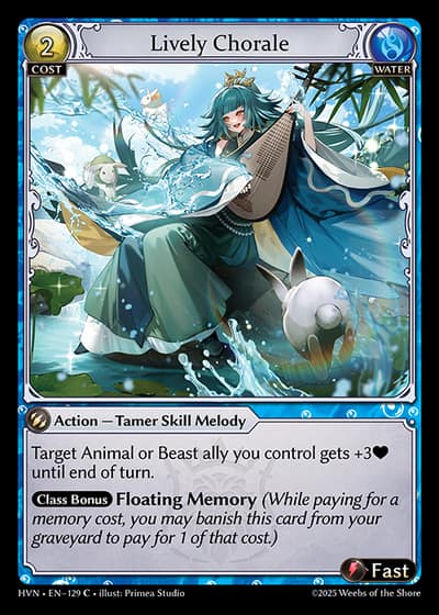 Lively Chorale HVN-EN-129-Foil-Common (C) - Abyssal Heaven - Grand Archive Card