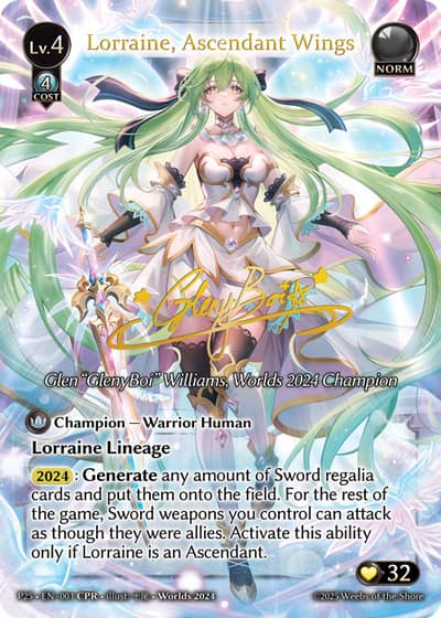 Lorraine, Ascendant Wings 001 Promotional 2025 Grand Archive card